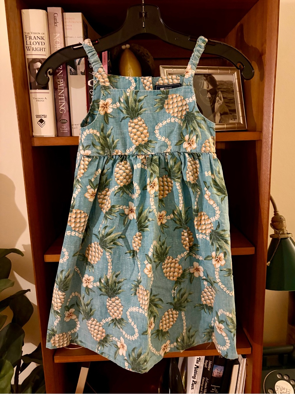 reyn spooner Teal Pineapple Print Sundress for Kids